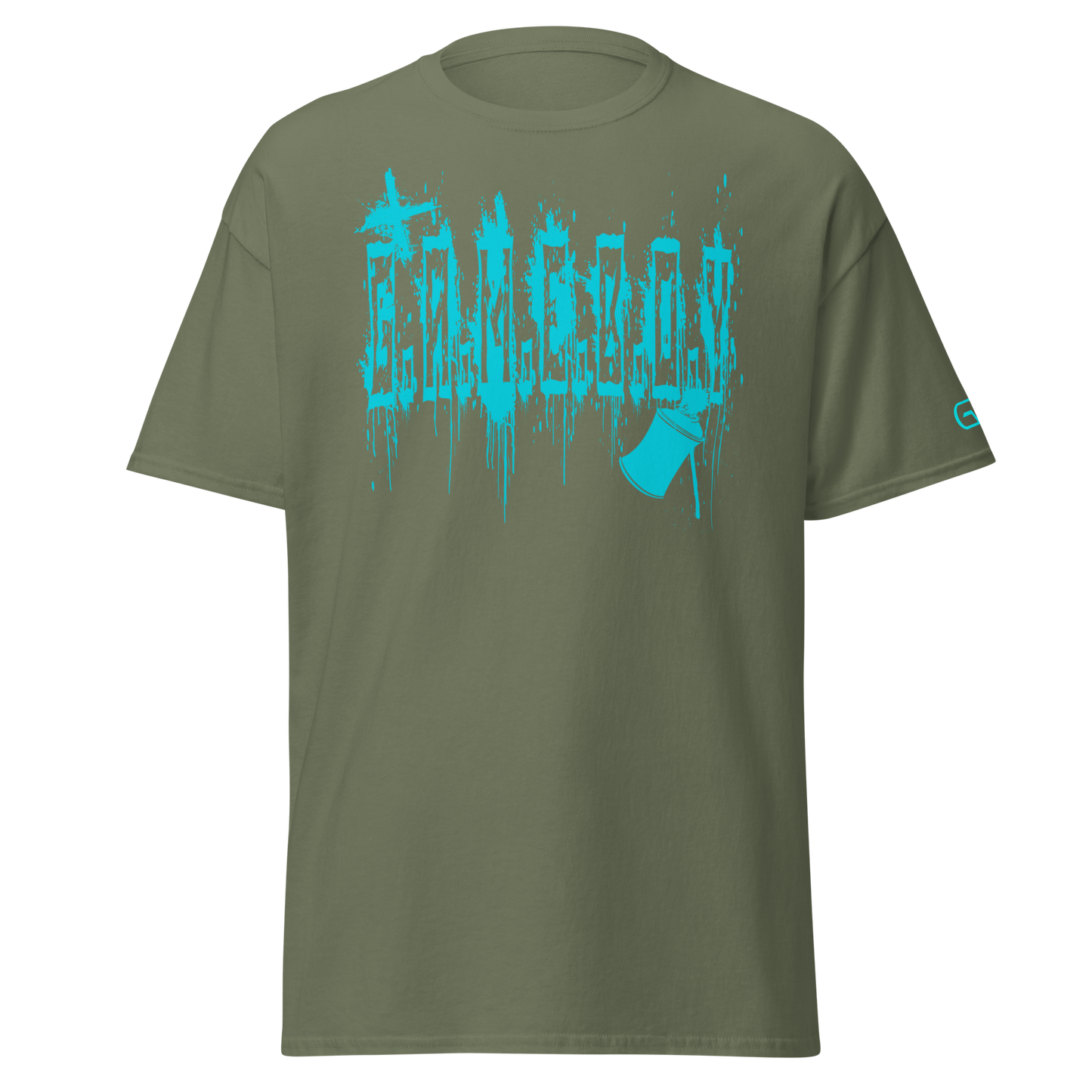 G.A.M.E.B.O.Y Graffiti Slogan Tee TEAL