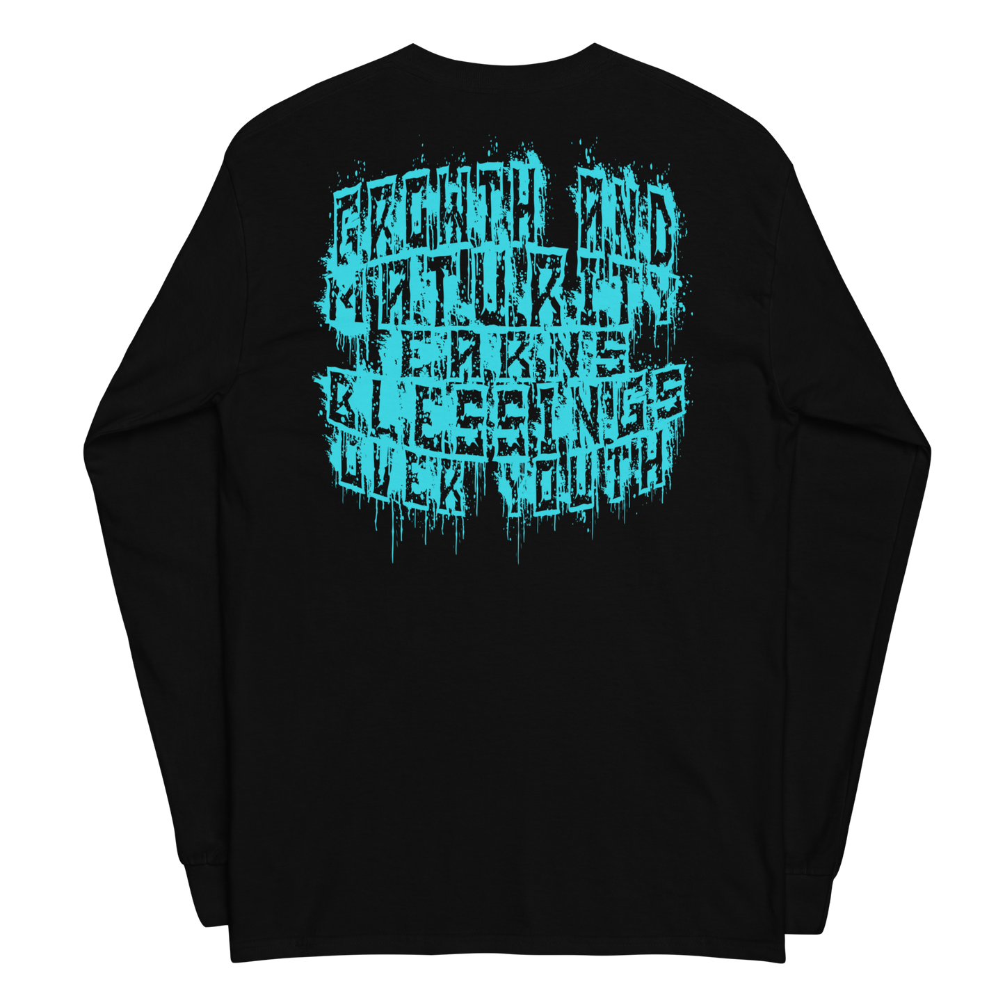 G.A.M.E.B.O.Y Graffiti Slogan Long Sleeve Tee TEAL