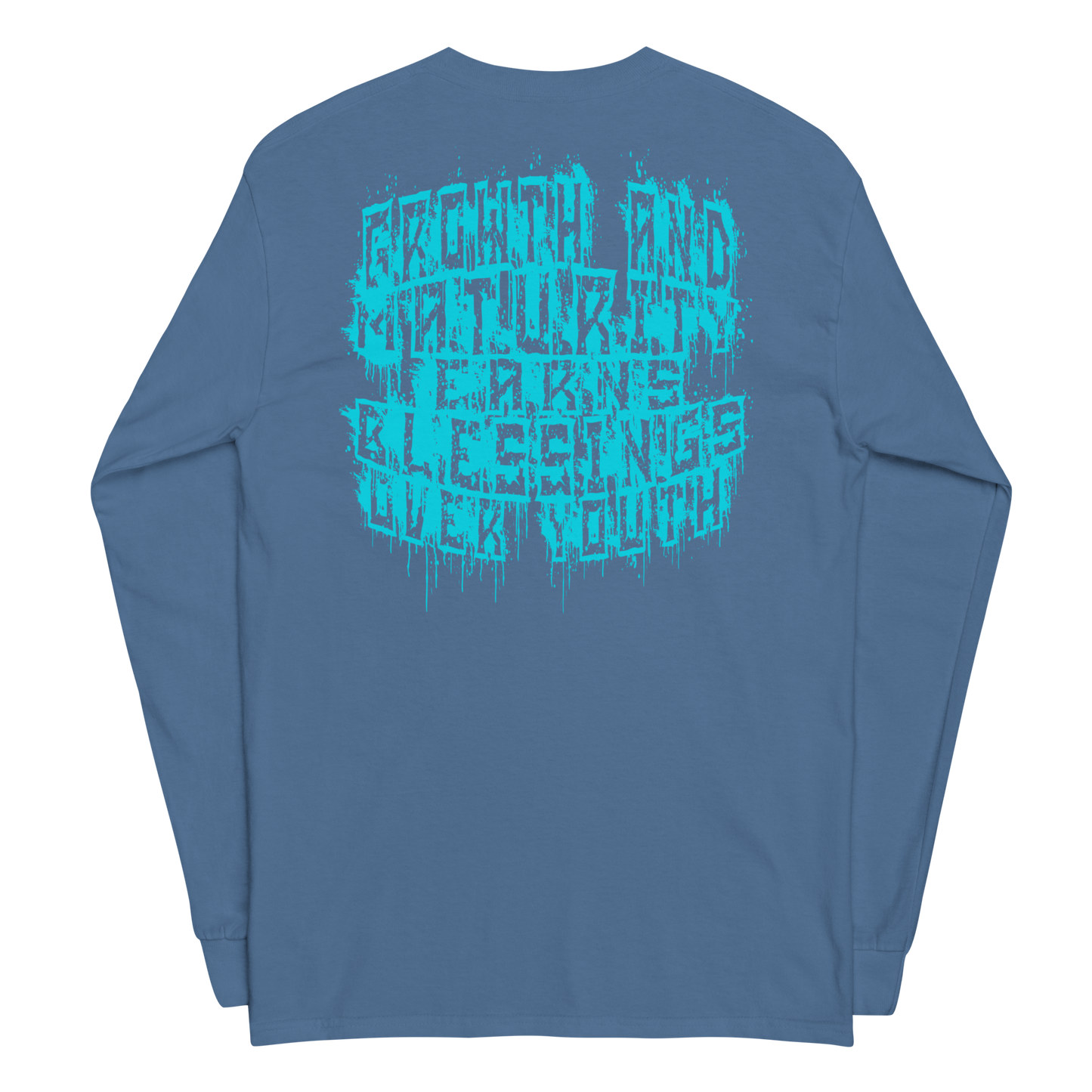 G.A.M.E.B.O.Y Graffiti Slogan Long Sleeve Tee TEAL