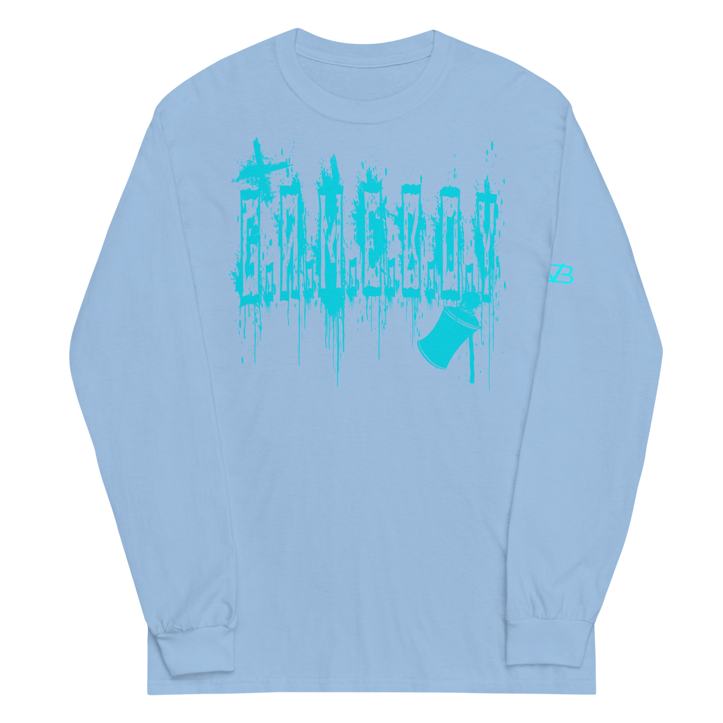 G.A.M.E.B.O.Y Graffiti Slogan Long Sleeve Tee TEAL