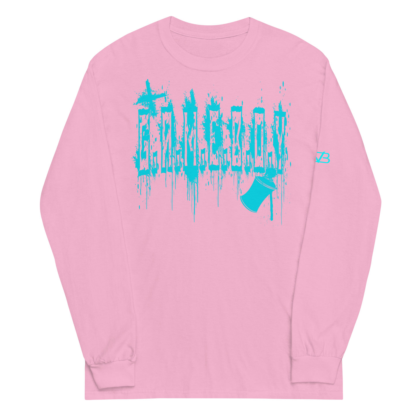 G.A.M.E.B.O.Y Graffiti Slogan Long Sleeve Tee TEAL