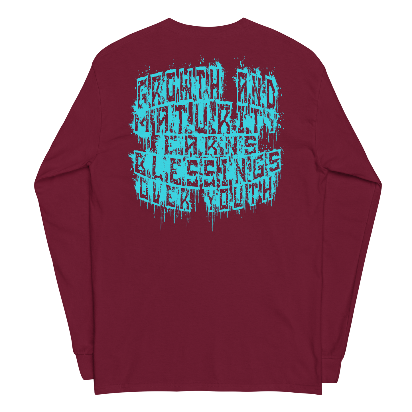 G.A.M.E.B.O.Y Graffiti Slogan Long Sleeve Tee TEAL