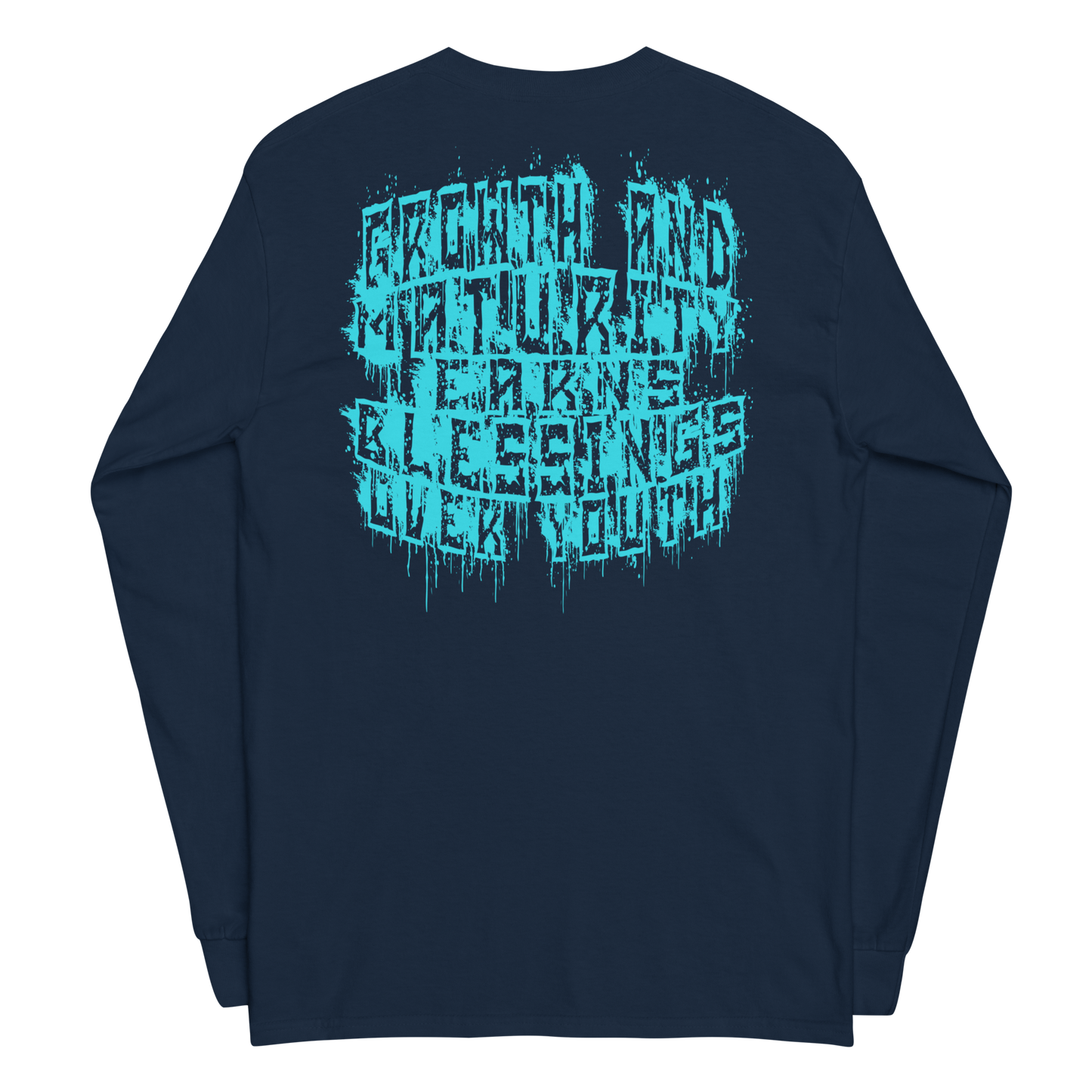 G.A.M.E.B.O.Y Graffiti Slogan Long Sleeve Tee TEAL