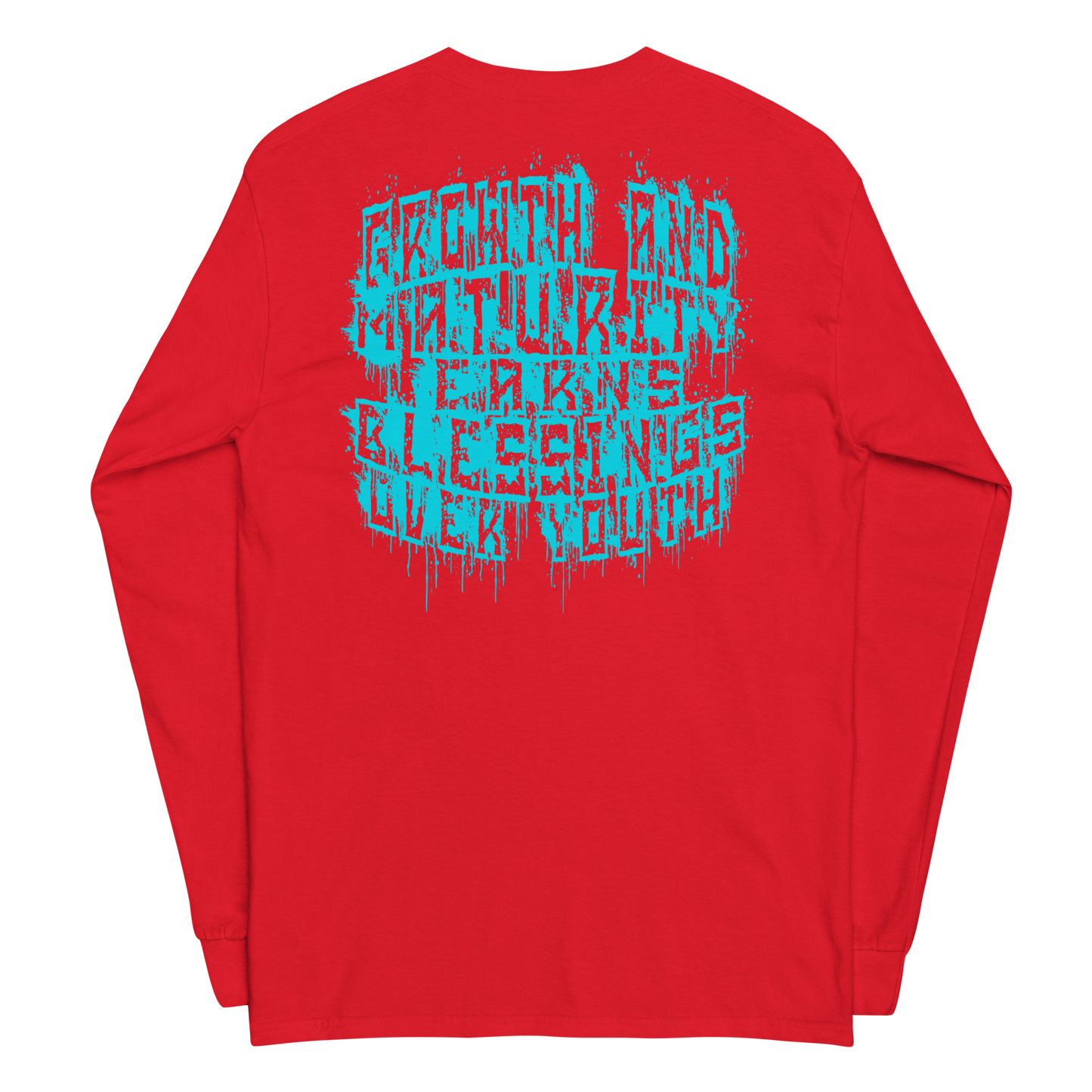 G.A.M.E.B.O.Y Graffiti Slogan Long Sleeve Tee TEAL