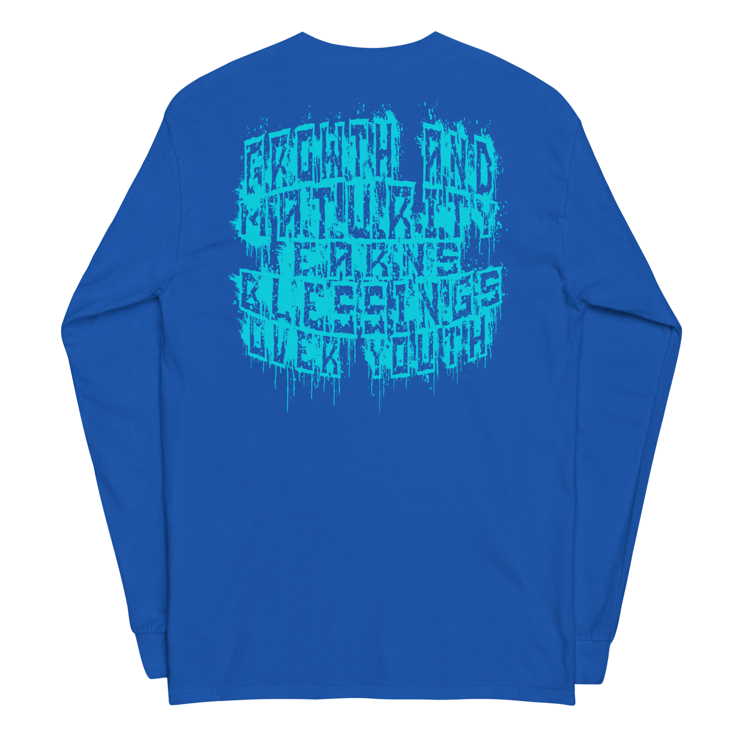 G.A.M.E.B.O.Y Graffiti Slogan Long Sleeve Tee TEAL