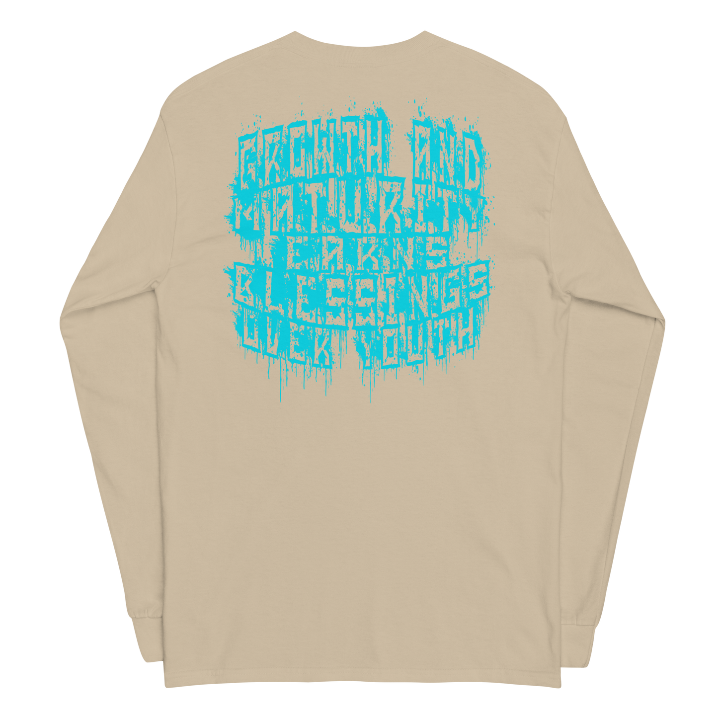 G.A.M.E.B.O.Y Graffiti Slogan Long Sleeve Tee TEAL