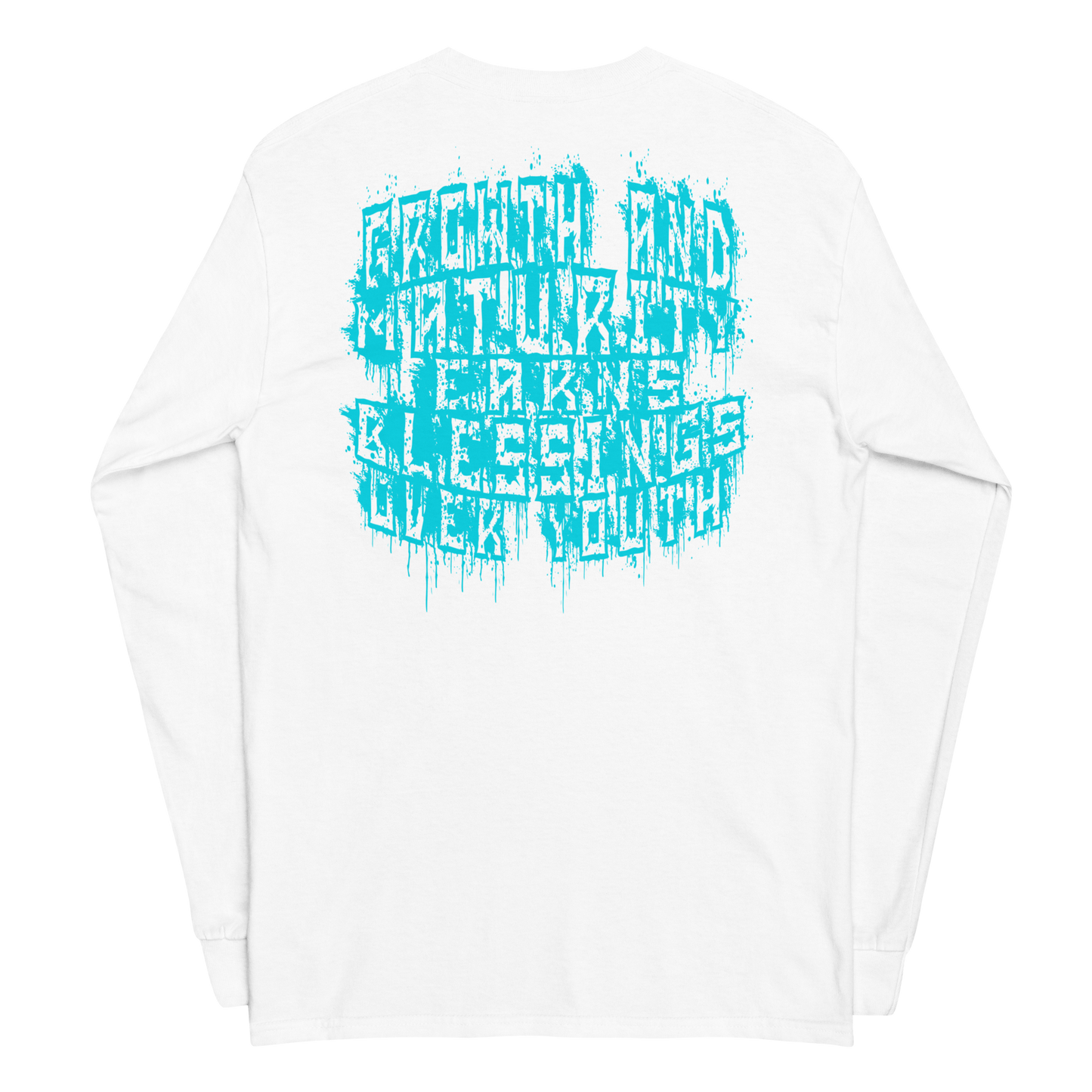 G.A.M.E.B.O.Y Graffiti Slogan Long Sleeve Tee TEAL