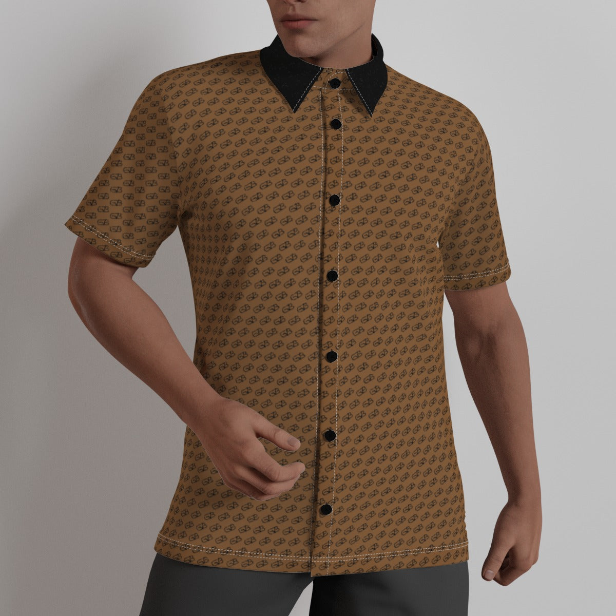 Men's GB Signature Collar Shirt Brown