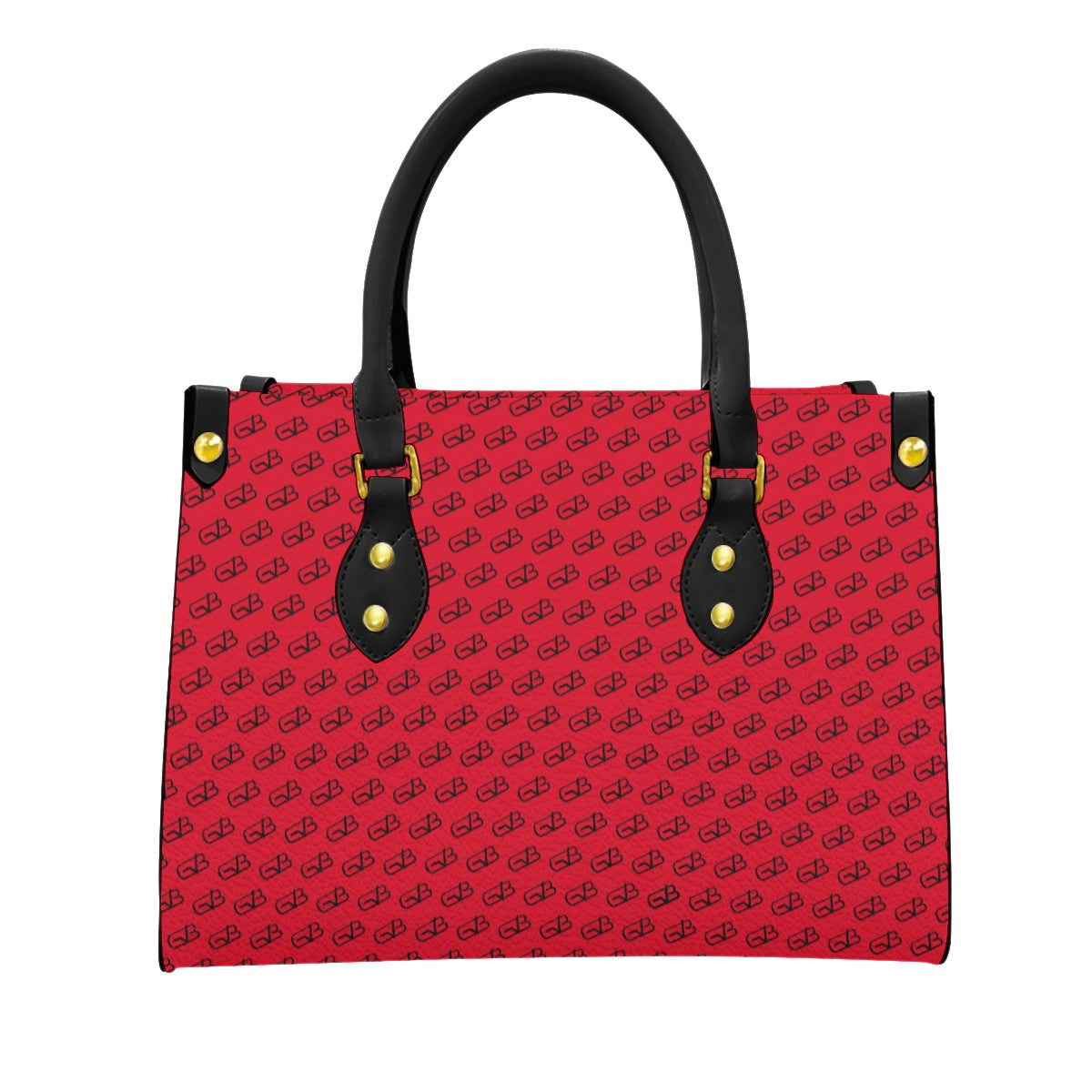 Red Women's GB Tote Bag With Black Handle