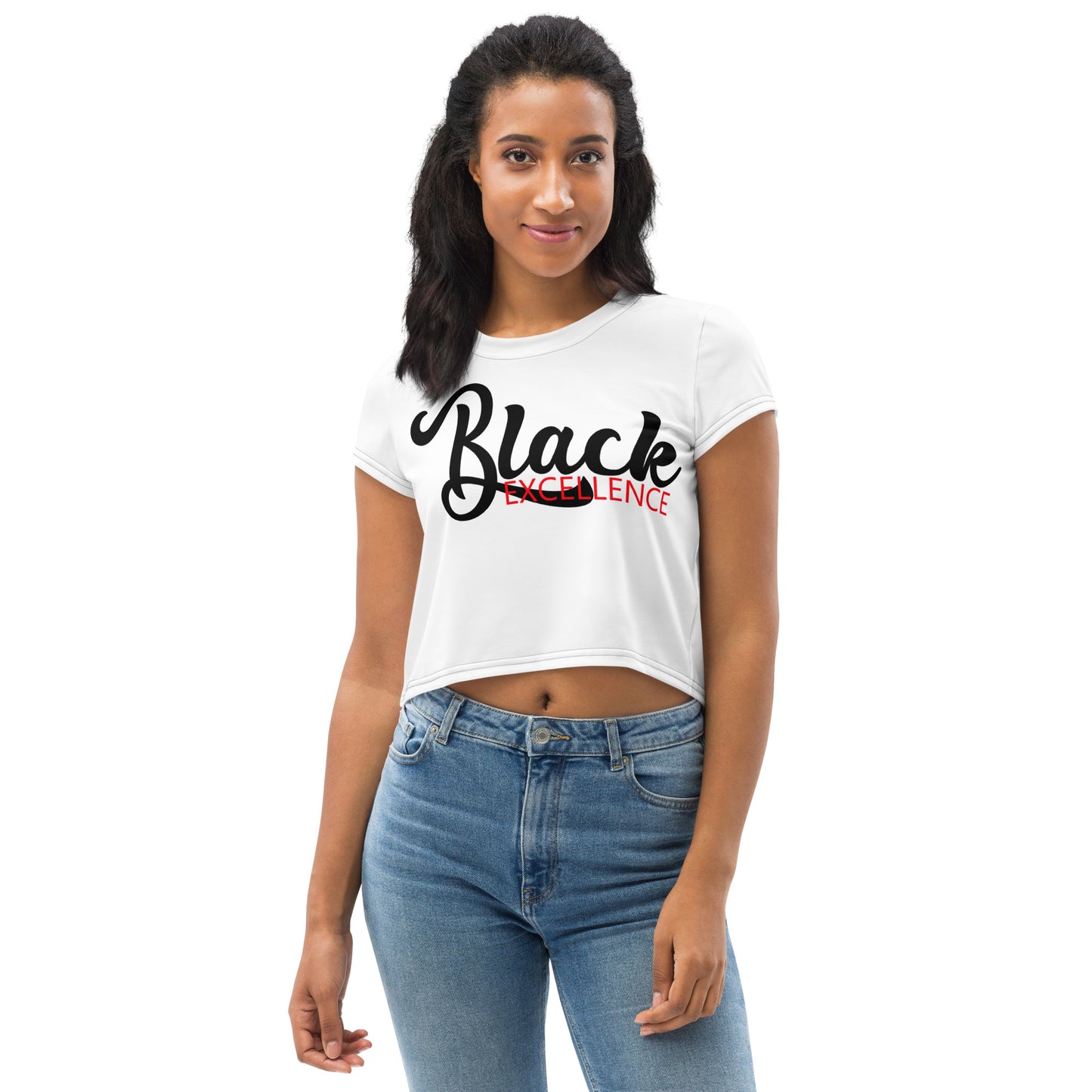 Black Excellence Crop Tee