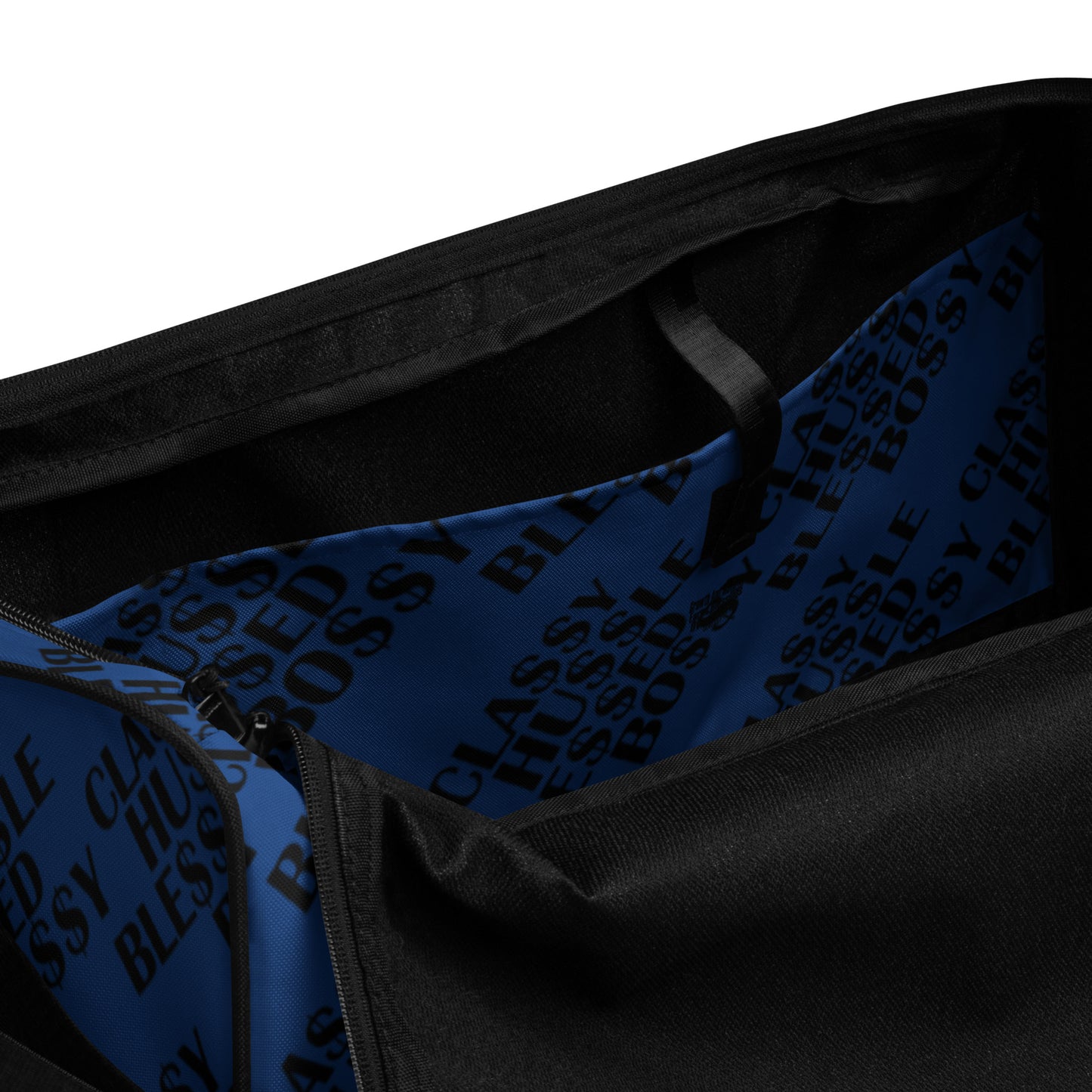 Classy Hussle Blessed Bossy Duffle Bag Blue