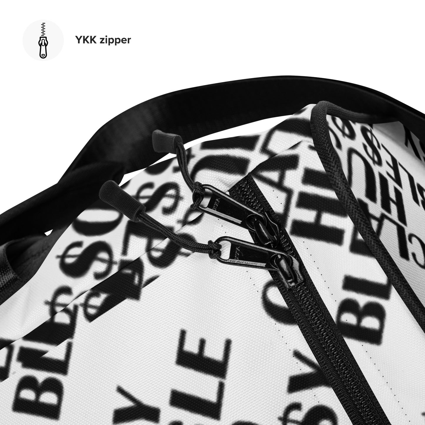 Classy Hussle Blessed Bossy Duffle Bag White