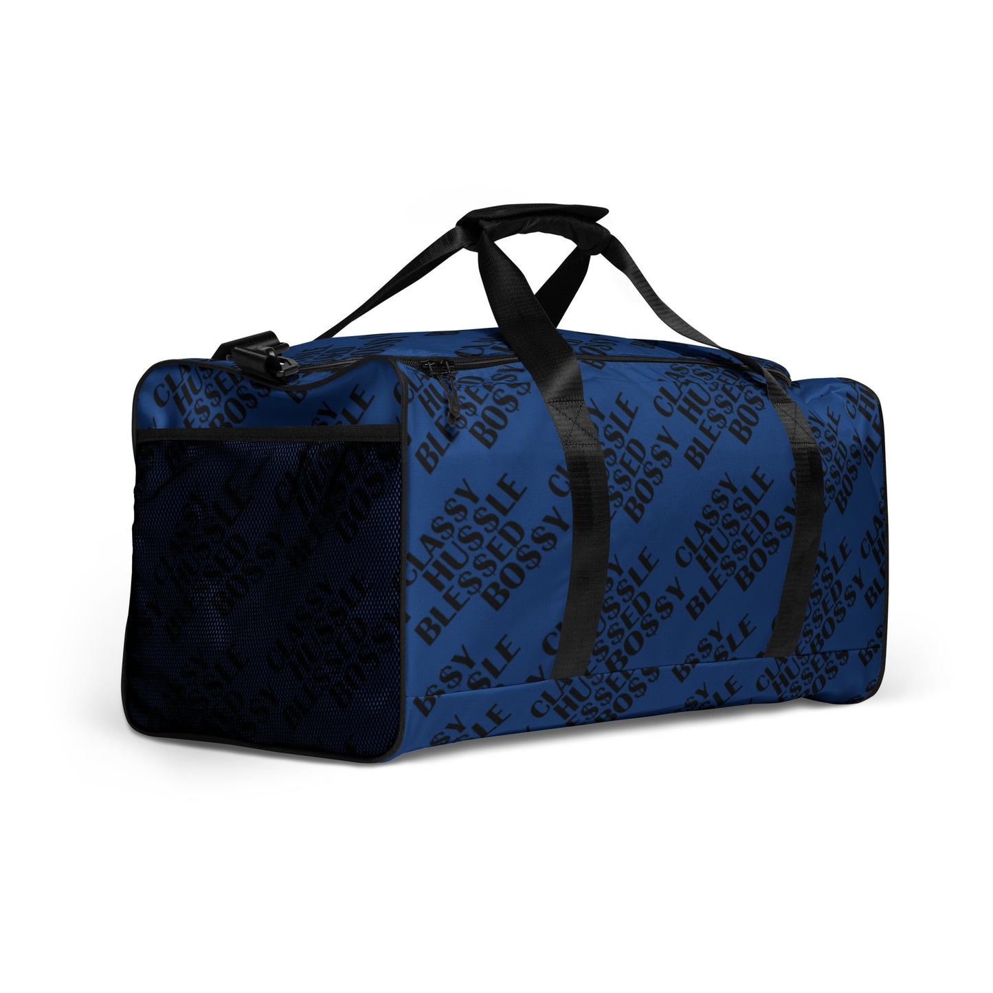 Classy Hussle Blessed Bossy Duffle Bag Blue