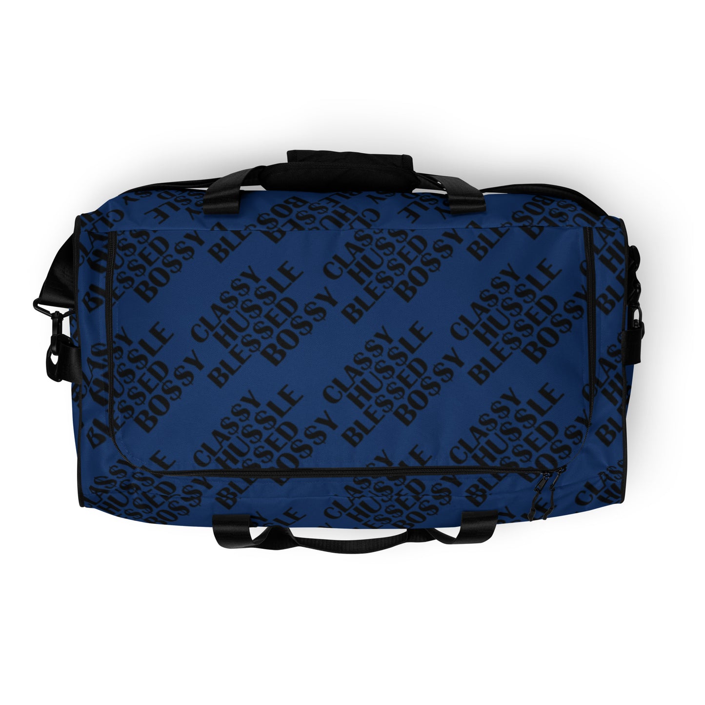 Classy Hussle Blessed Bossy Duffle Bag Blue