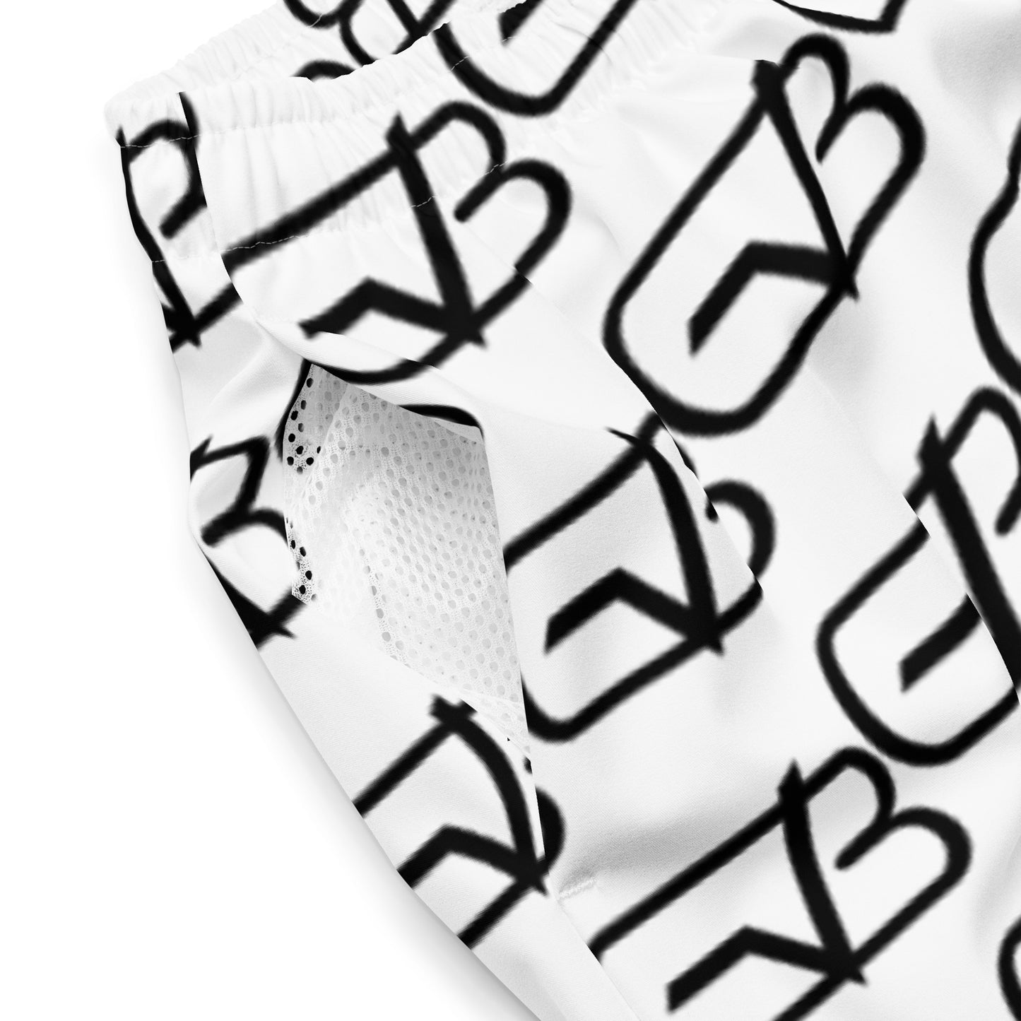 G.A.M.E.B.O.Y Logo Men's Swim Trunks WHITE