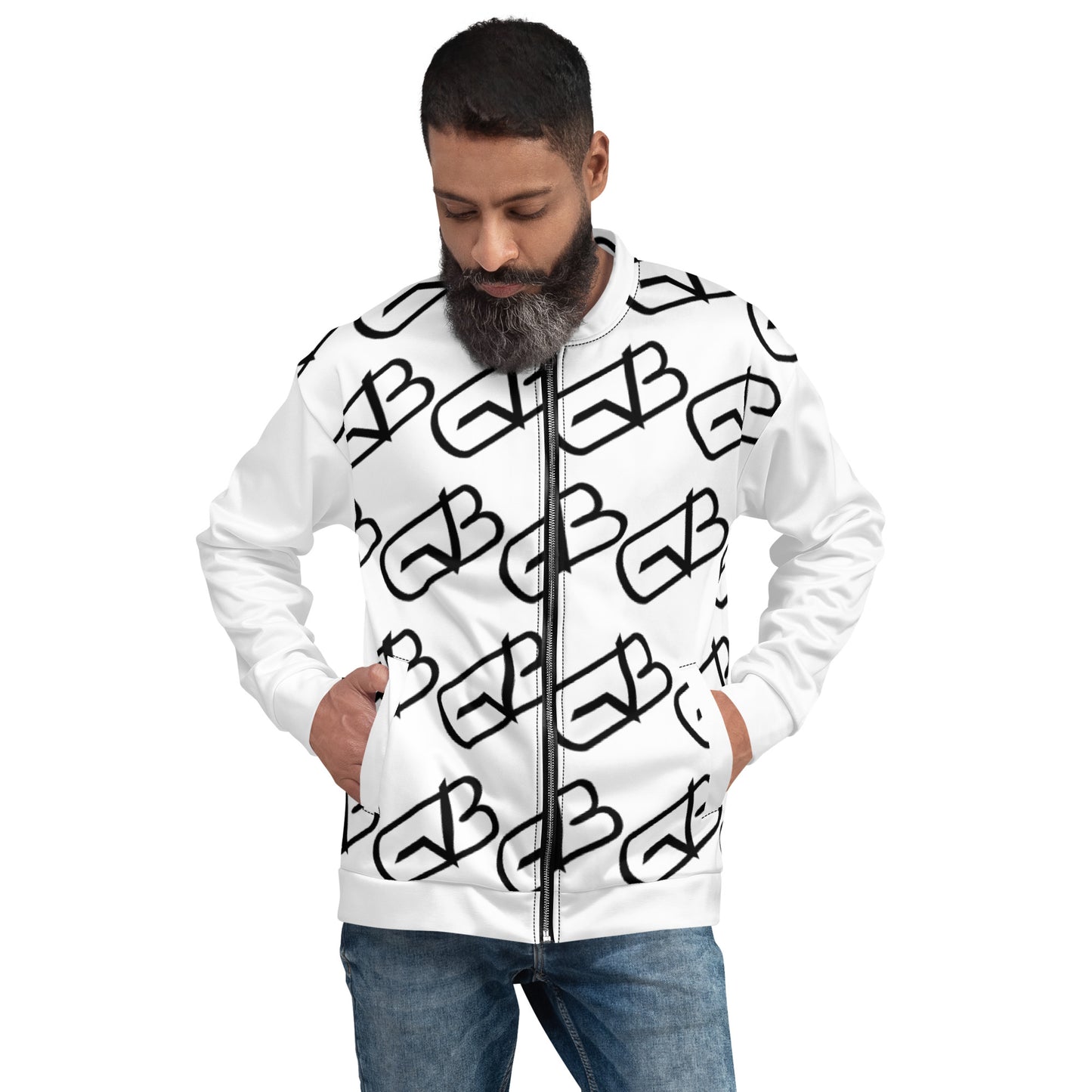 G.A.M.E.B.O.Y Logo Bomber Jacket WHITE
