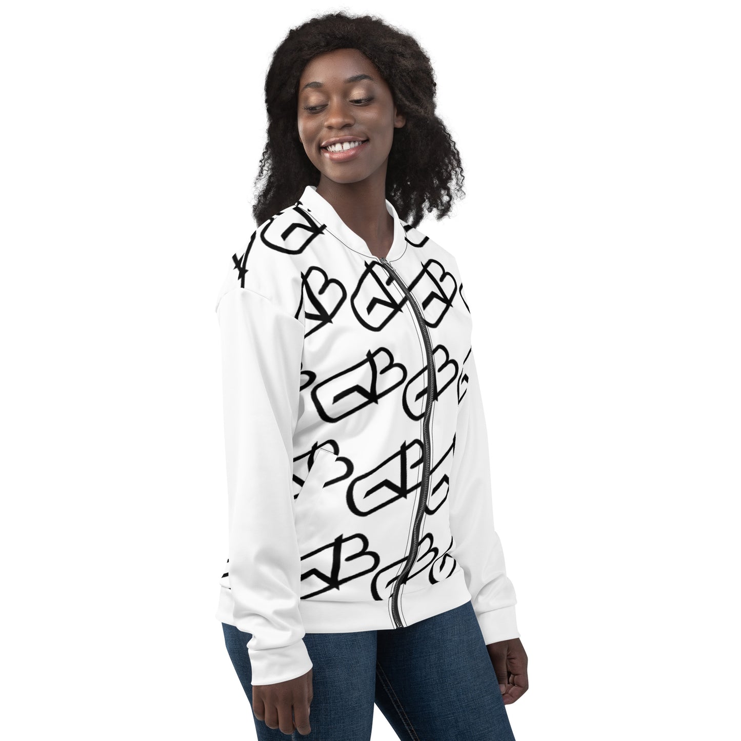 G.A.M.E.B.O.Y Logo Bomber Jacket WHITE