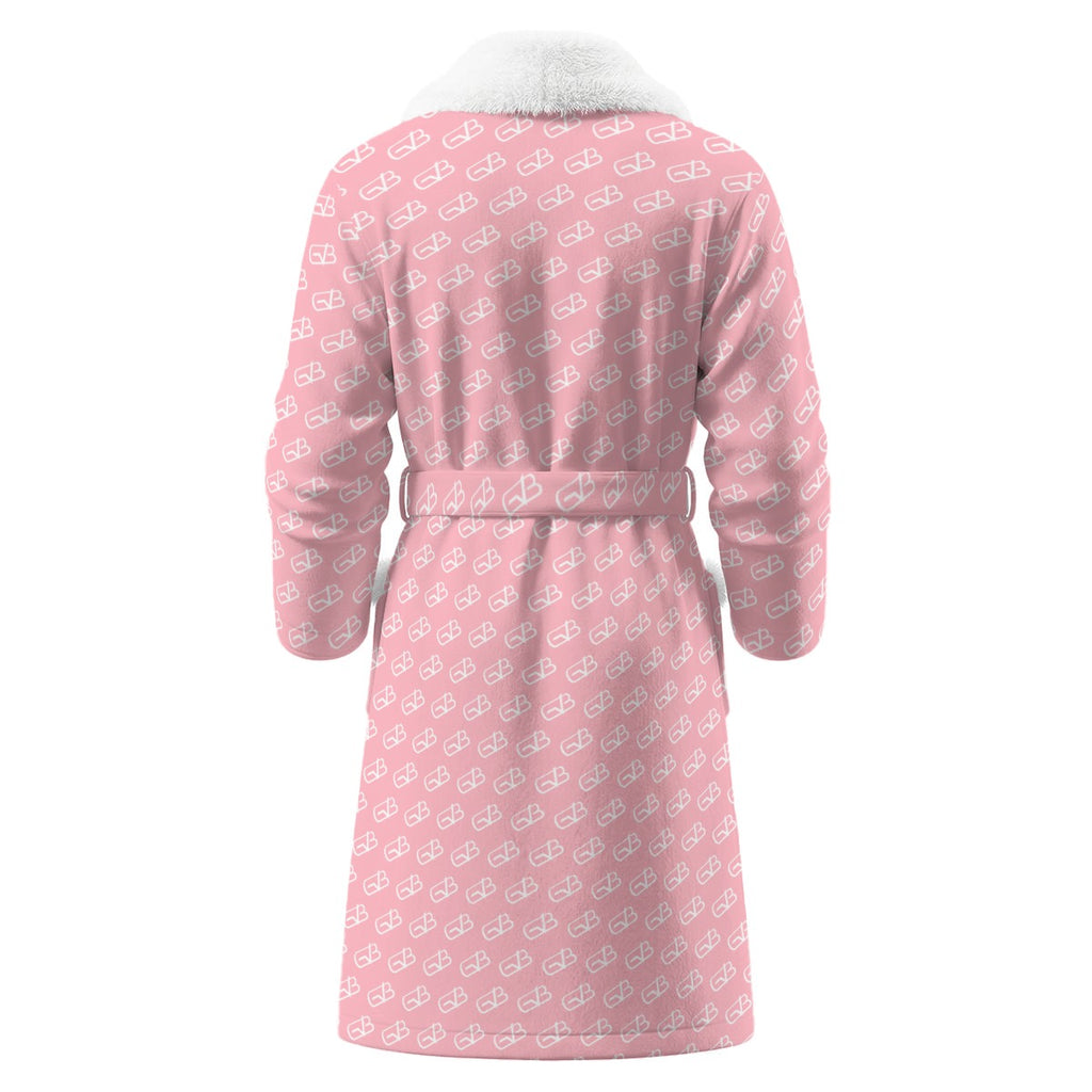 Bathrobe With Polyester Sherpa Pink