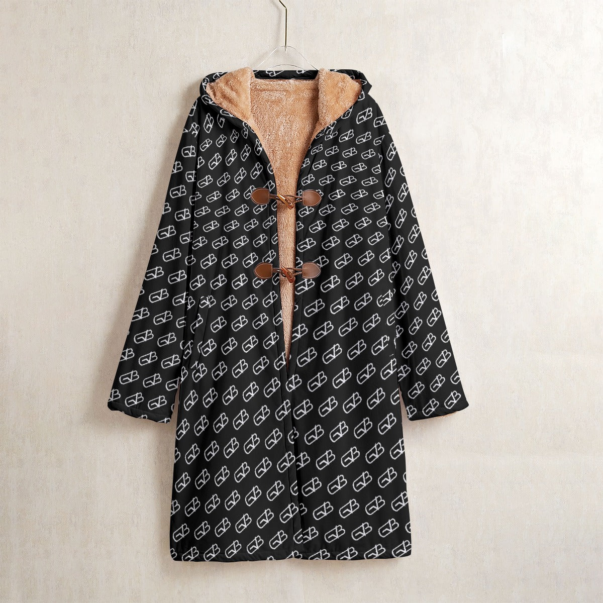 Horn Button Trench Coat Black