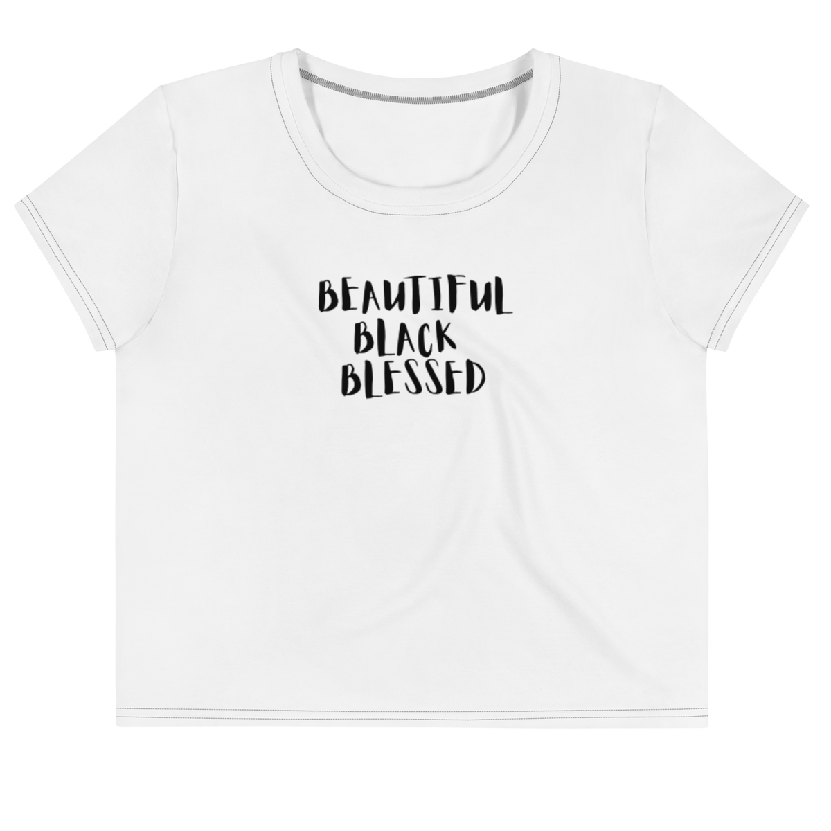 Beautiful Black Blessed Crop Tee