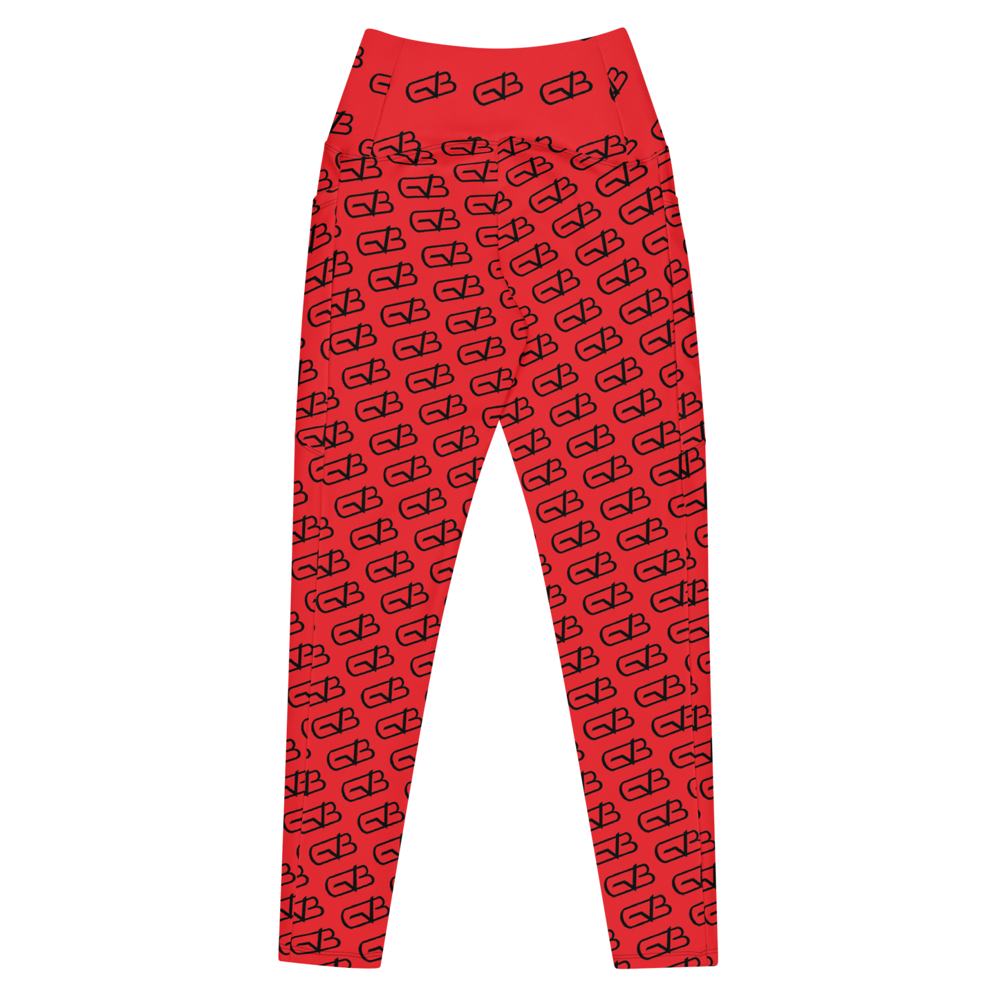 G.A.M.E.B.O.Y Logo RED Leggings with pockets