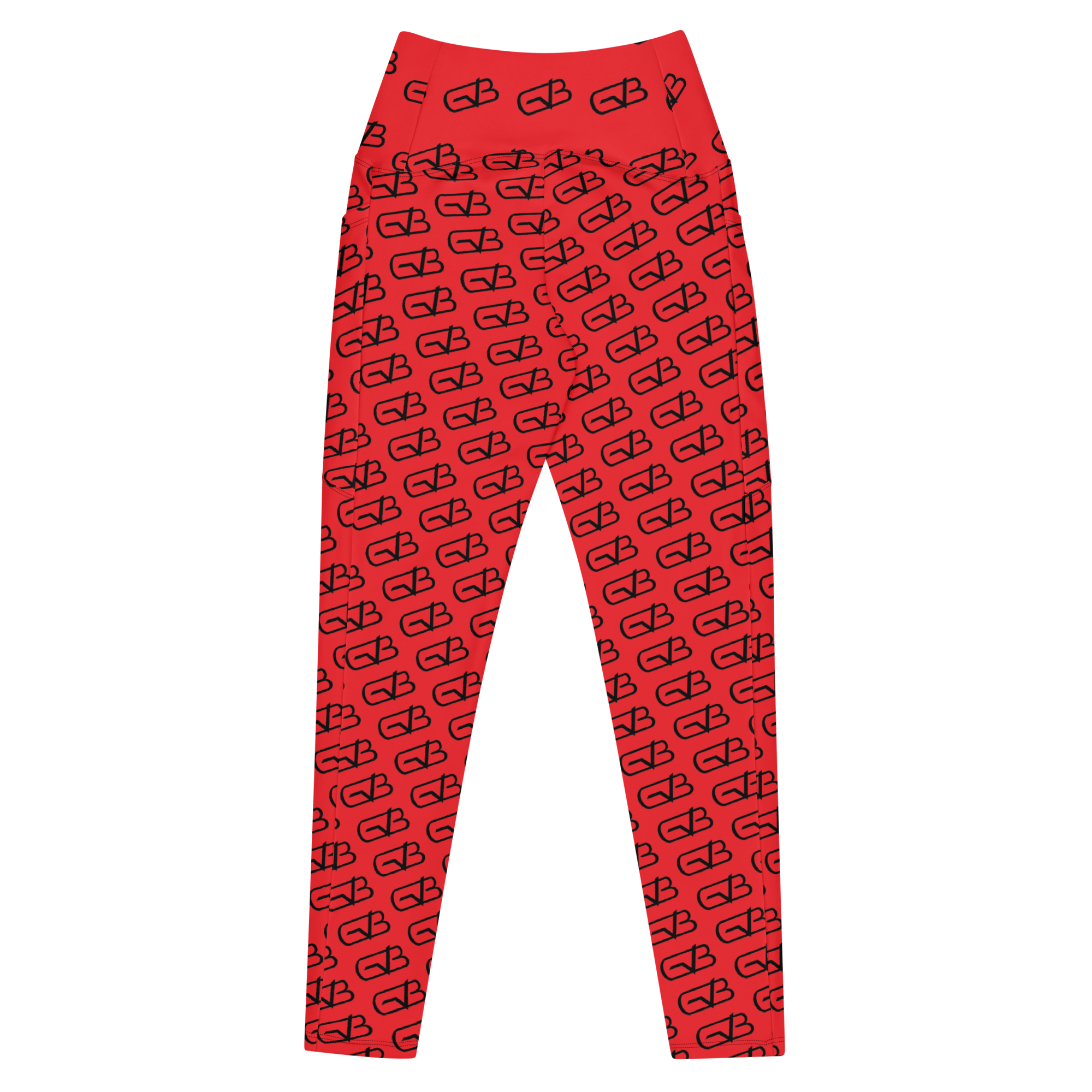G.A.M.E.B.O.Y Logo RED Leggings with pockets