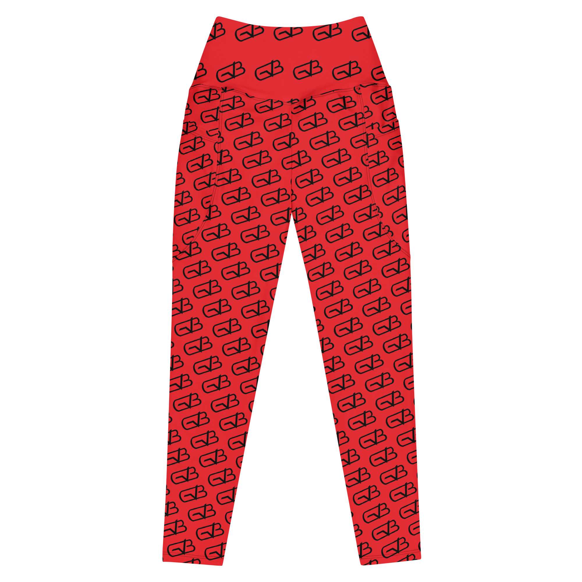 G.A.M.E.B.O.Y Logo RED Leggings with pockets