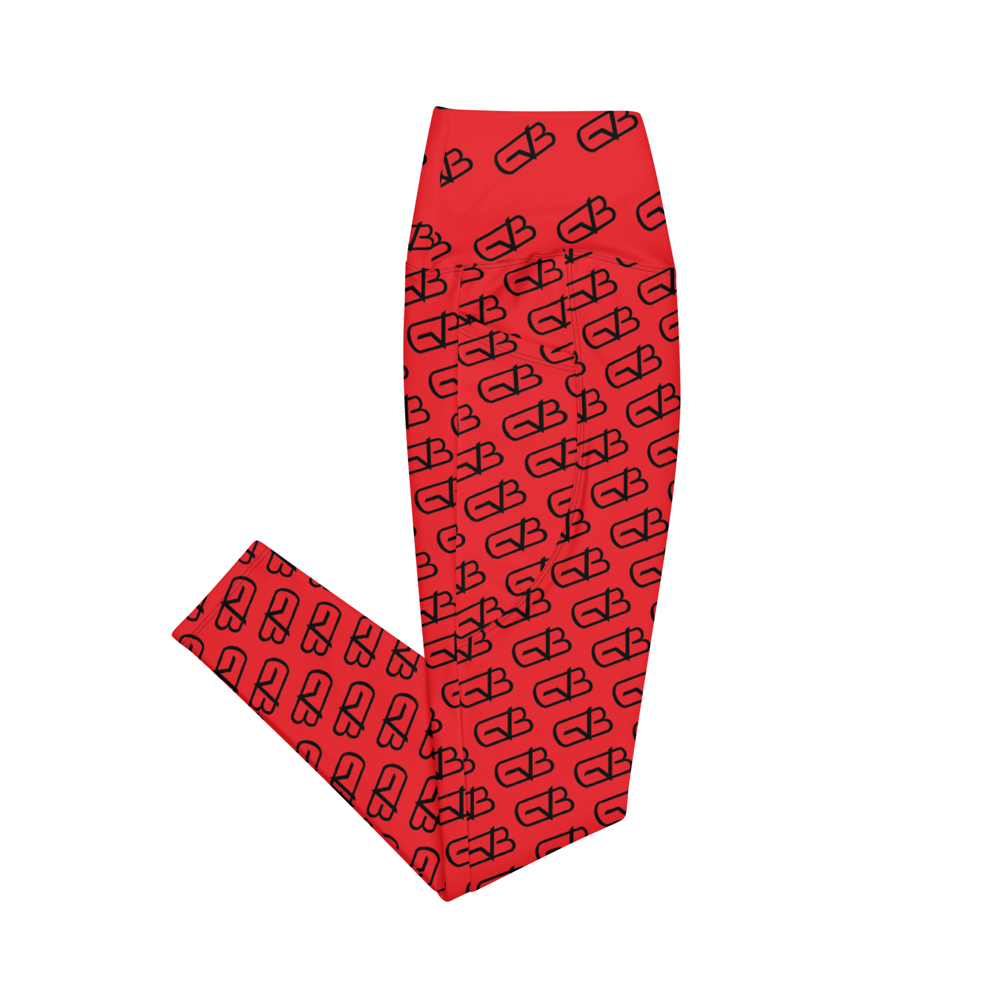 G.A.M.E.B.O.Y Logo RED Leggings with pockets