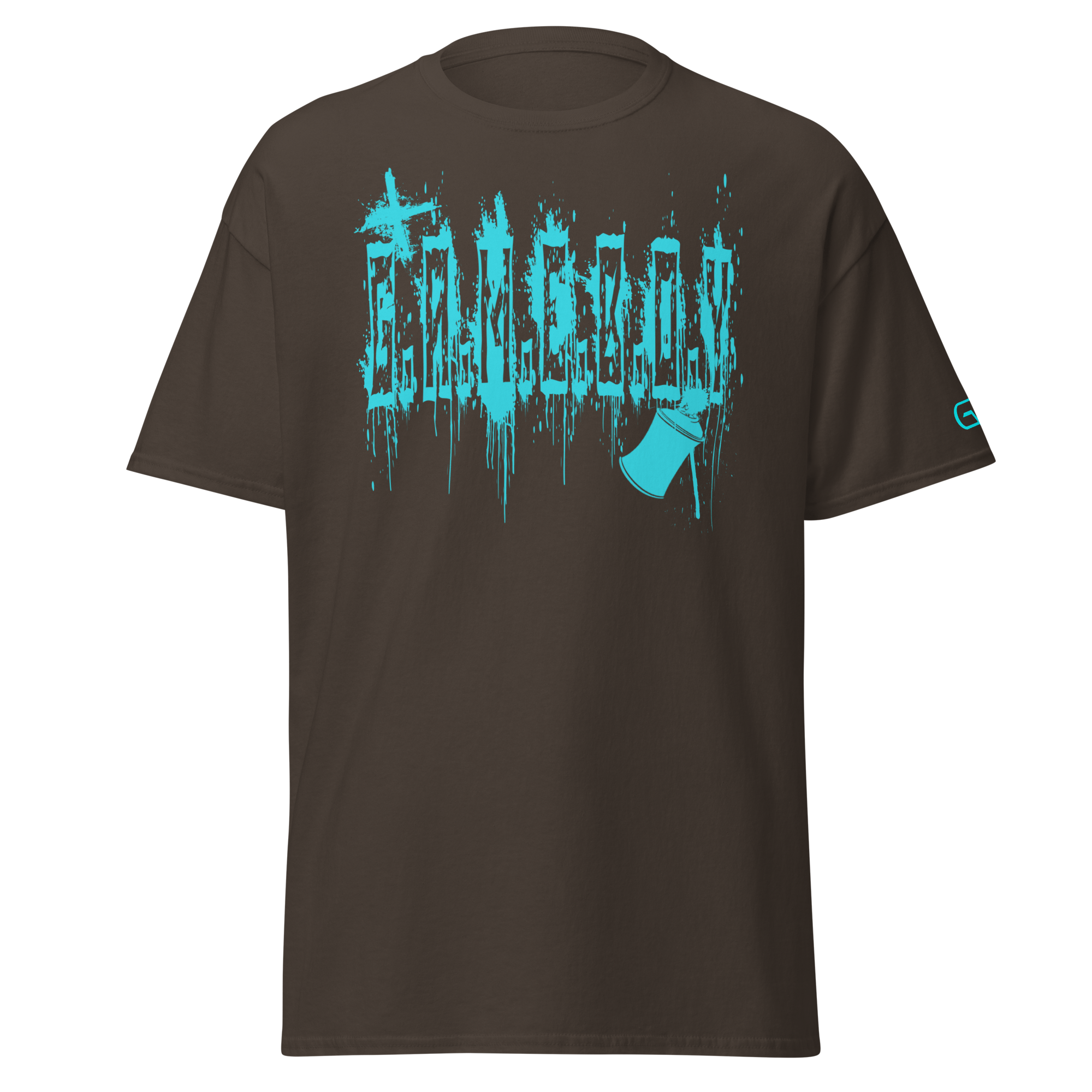 G.A.M.E.B.O.Y Graffiti Slogan Tee TEAL