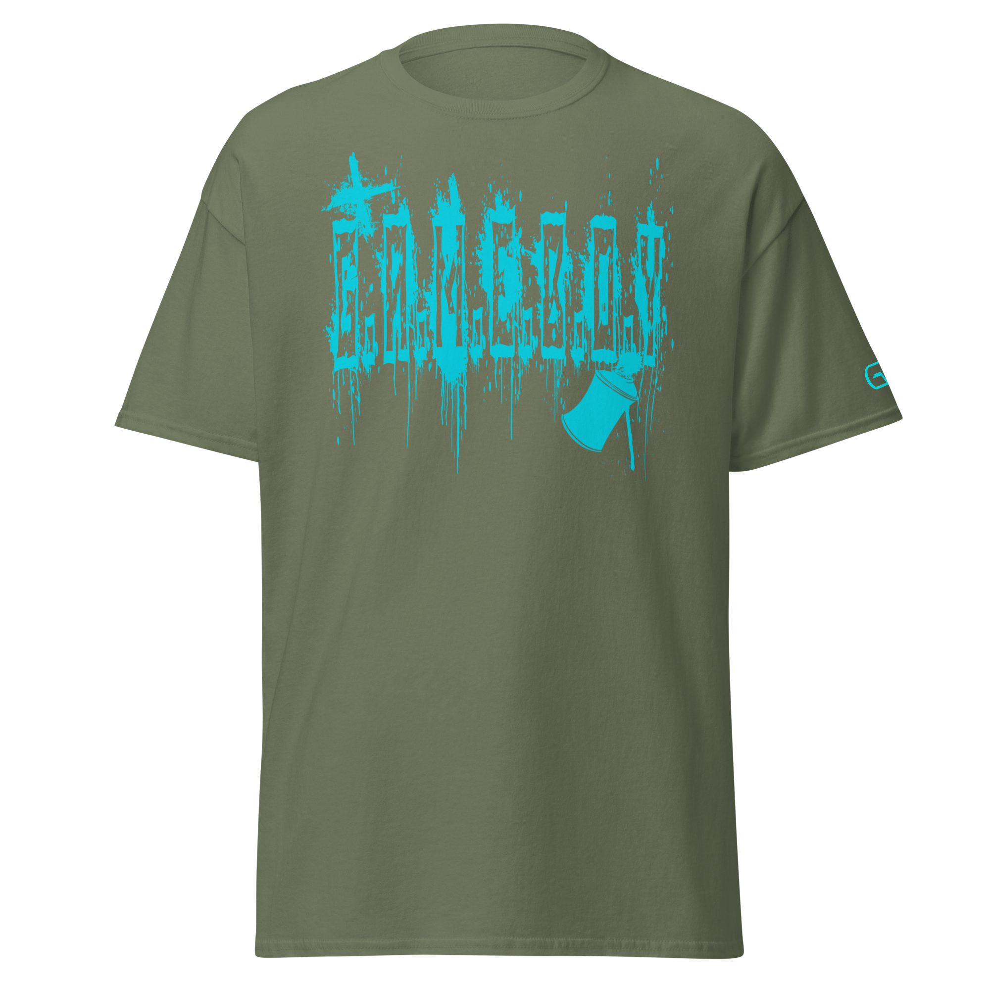 G.A.M.E.B.O.Y Graffiti Slogan Tee TEAL