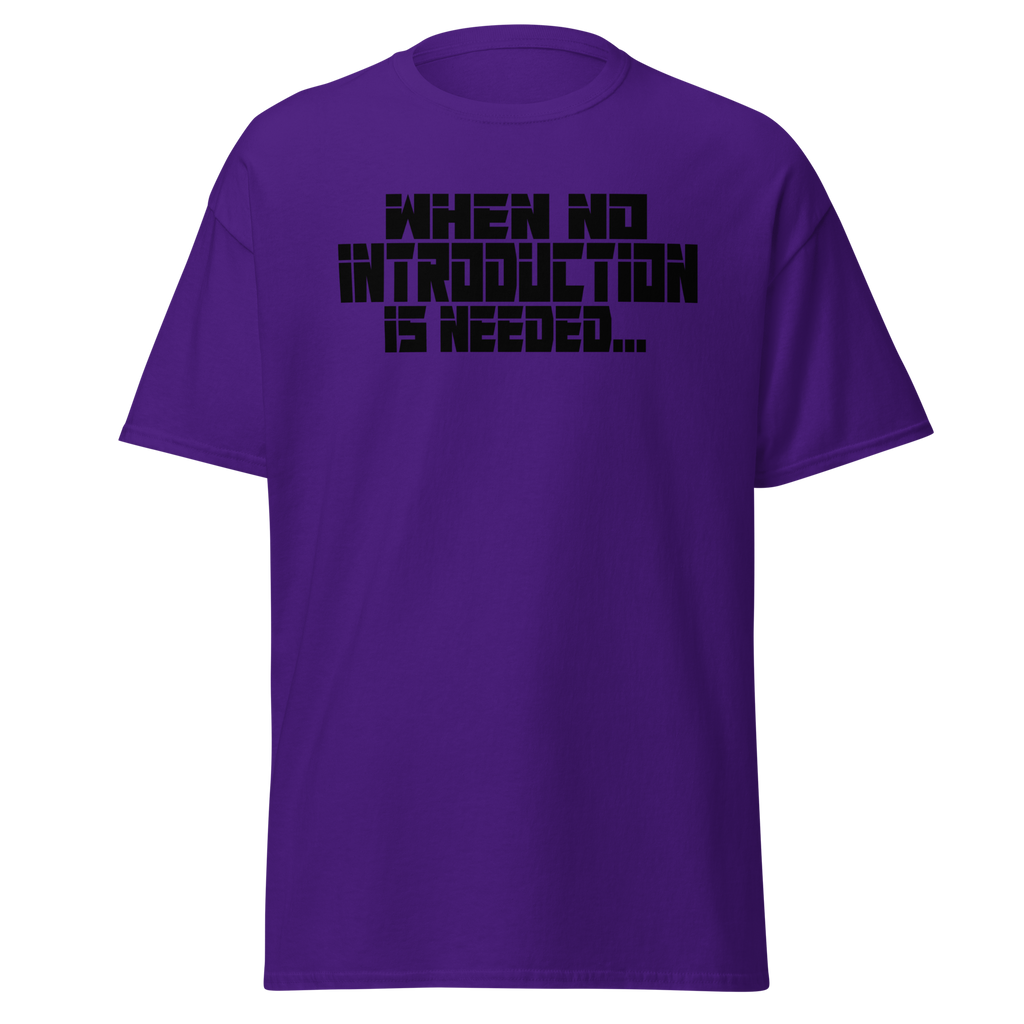 When No Introduction Is Needed Tee