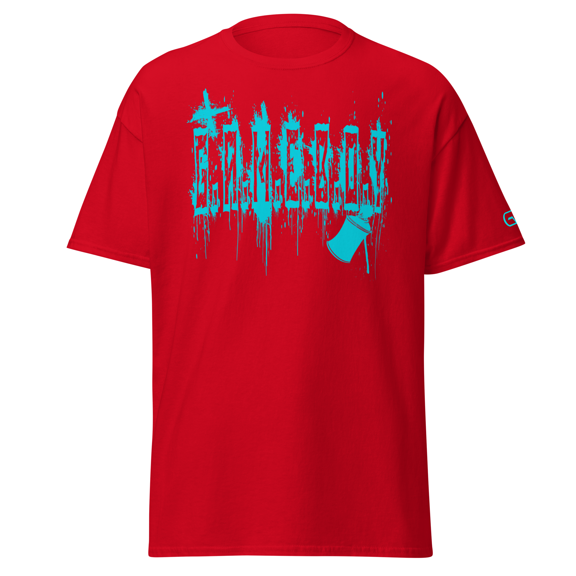 G.A.M.E.B.O.Y Graffiti Slogan Tee TEAL