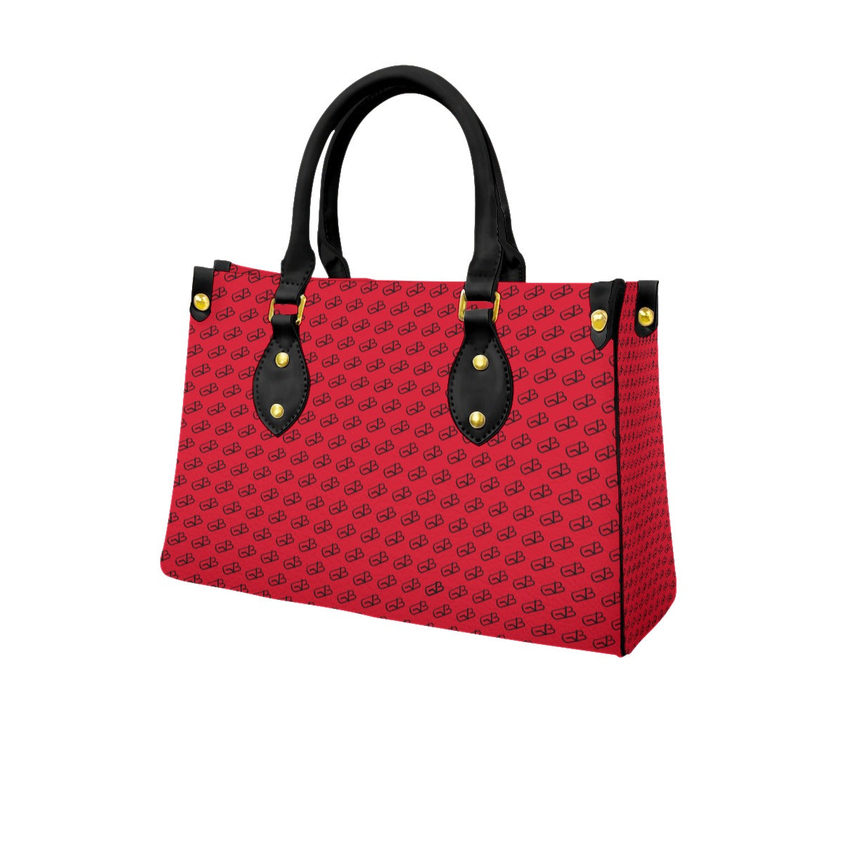Red Women's GB Tote Bag With Black Handle