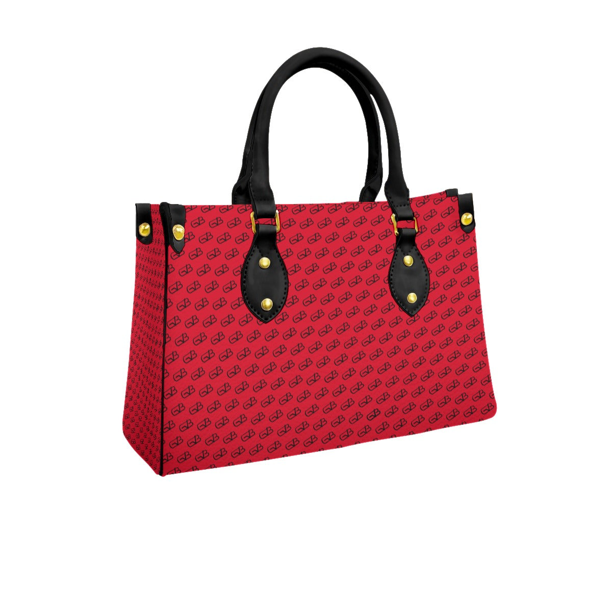 Red Women's GB Tote Bag With Black Handle