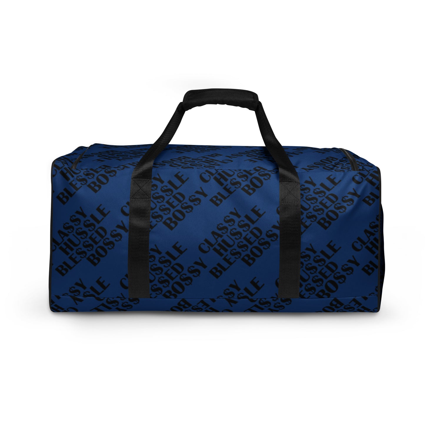 Classy Hussle Blessed Bossy Duffle Bag Blue