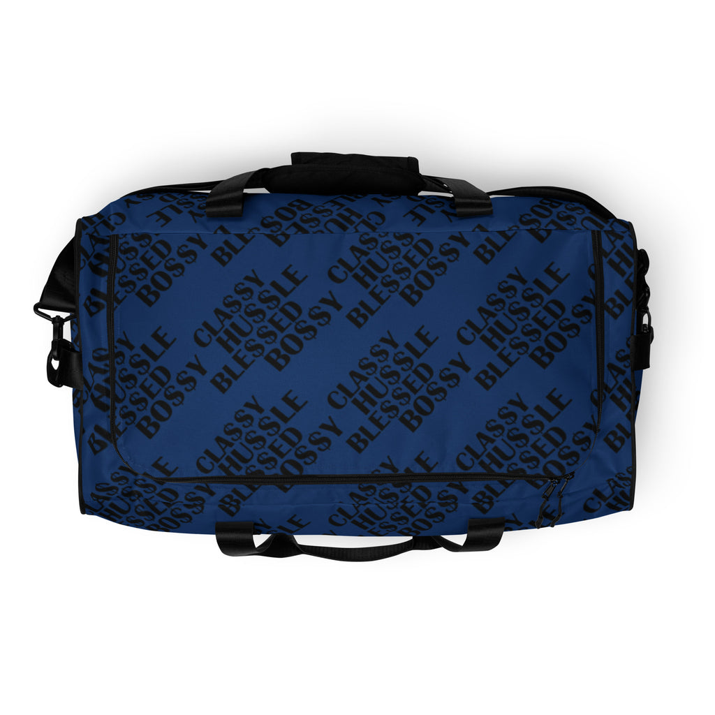 Hussle Blessed Bossy Duffle Bag Blue