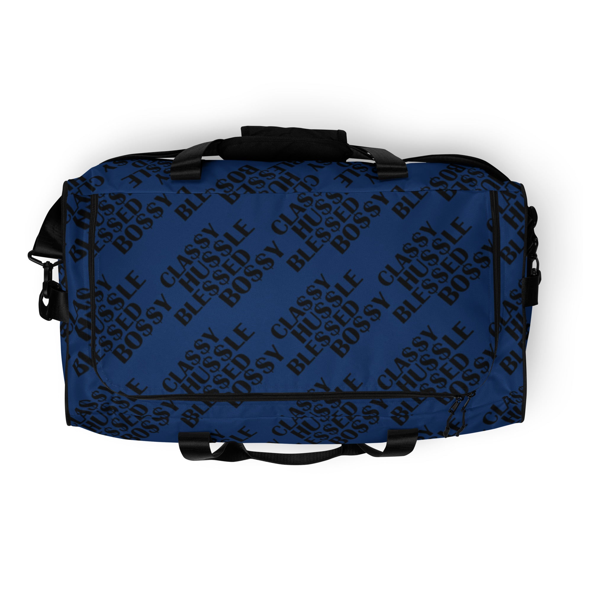 Hussle Blessed Bossy Duffle Bag Blue