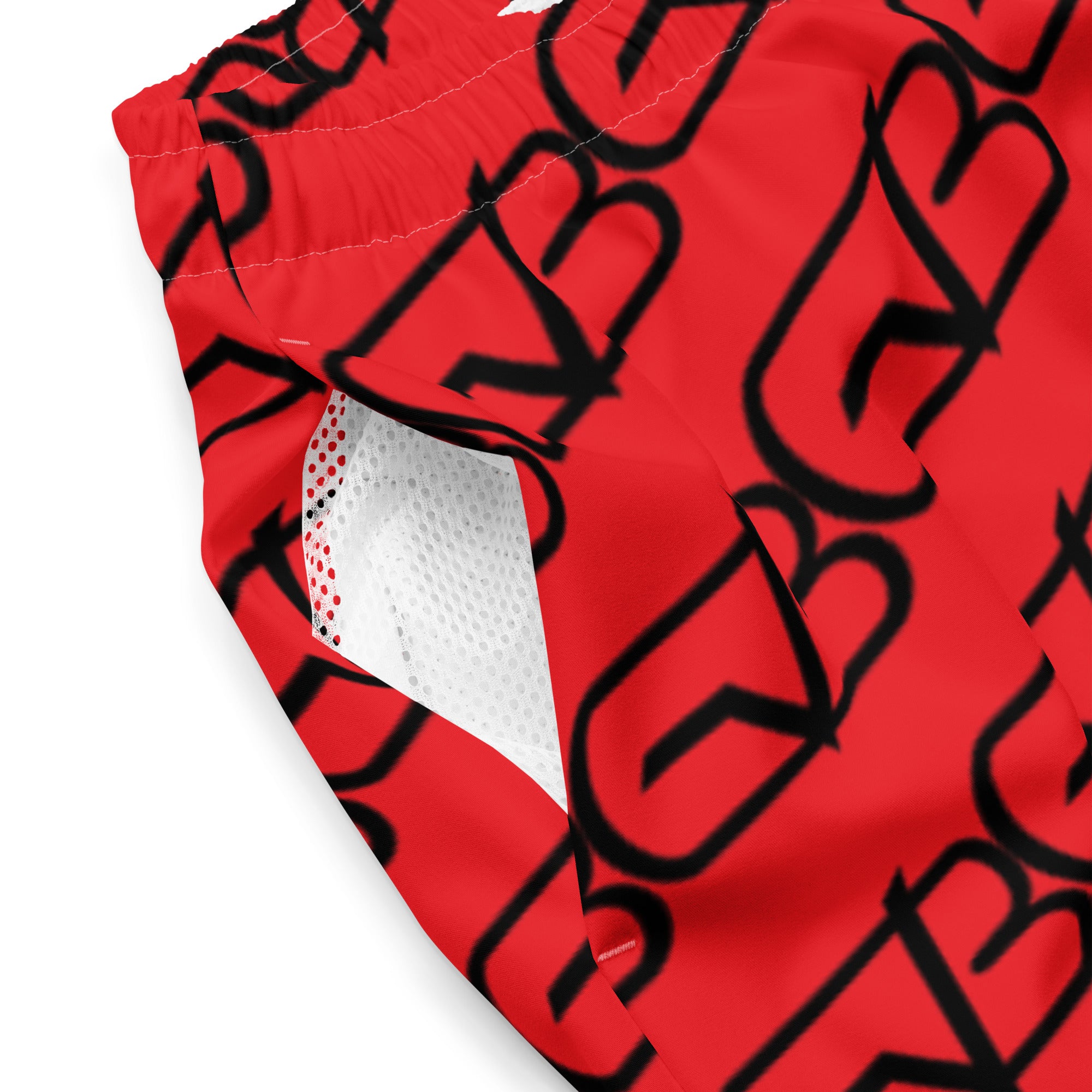 G.A.M.E.B.O.Y Men's Swim Trunks RED