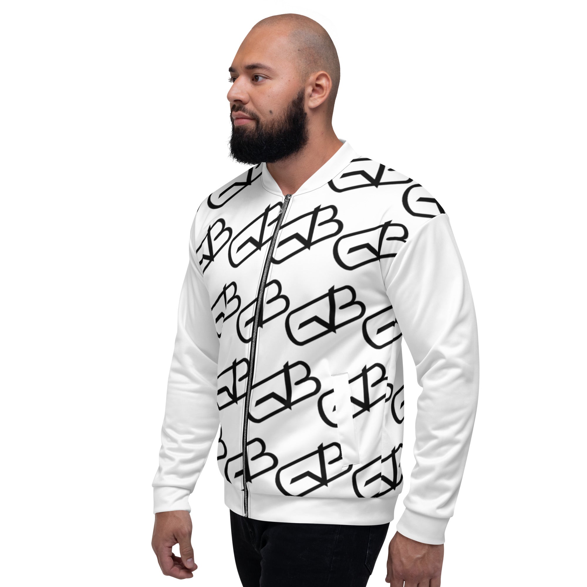 G.A.M.E.B.O.Y Logo Bomber Jacket WHITE